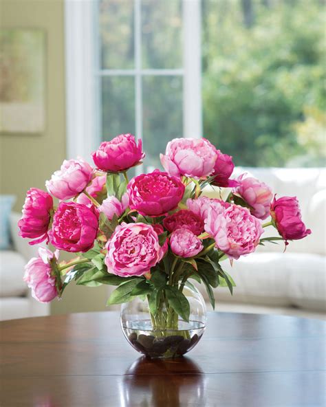 buy customer favorite deluxe peony silk flower centerpiece