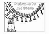 Grade Coloring 3rd First Pages School Name Preview sketch template