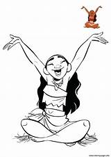 Moana Coloring Pages Disney Princess Happy Printable Color Cartoon Kids Colouring Print Disneyclips Pdf Coloringpagesonly Colors Choose Board Cheering sketch template