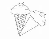 Coloring Pages Ice Cream Popsicle Cone sketch template