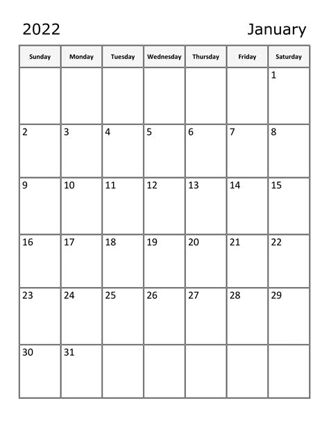 calendar  january  printable calendar template