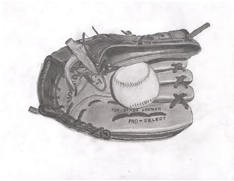 baseball glove drawing    fine art america