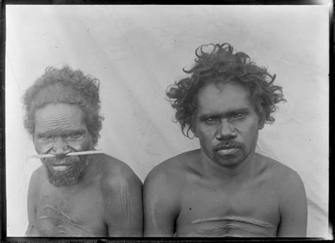 Portrait Of Two Aboriginal Men Possibly From Derby State Library Of