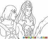 She Kleurplaten Shera Kleurplaat Heman sketch template