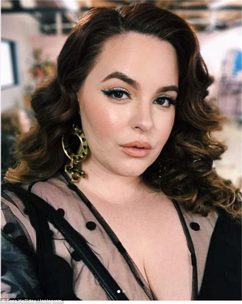 size 22 model tess holliday wows in plunging sheer dress daily mail online