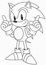 Sonic Hedgehog Coloring Pages Printable Classic sketch template