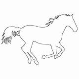 Horse Galloping Outlines sketch template