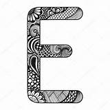 Zentangle Letter Alphabet Doodle Lace Style Stylized Stock Illustration Hand Vector Font Depositphotos Tattoos Panki sketch template