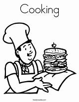 Coloring Cooking Cook Sandwich Print Favorites Login Add sketch template