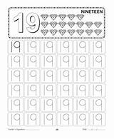Number 19 Coloring Worksheets Writing Preschool Sheet Worksheet Sheets Printable Color Letters Numbers Kindergarten Work Pages Activities Getcoloringpages Printing Colouring sketch template