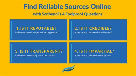 find reliable sources  scribendi