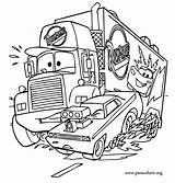 Cars Mack Draw Coloring Pages Movie Library Clipart Truck sketch template