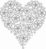 Coloring Pages Bloemen Hart Stamps Heart Choose Board Kleurplaten Volwassen Anonymous Everything Only sketch template