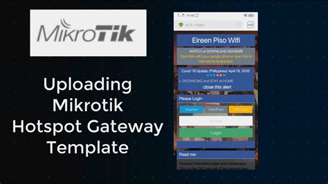 Uploading Customized Hotspot Gateway Portal Template For Mikrotik