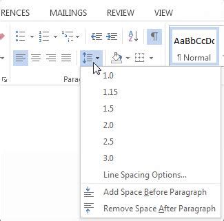 double space  lines   document word