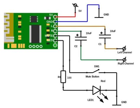 bluetooth audio receiver module stereo output  dc operation