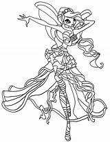 Coloring Princess Winx Pages sketch template