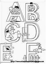 Pages Coloring Alphabet Sesame Street Munchkins Mayhem Elmo Educational Hosts sketch template