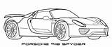 Porsche 918 Spyder Coloring Printable Pages Kids Gt3 Coloringonly sketch template