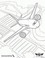 Coloring Pages Airlines American Plane Jet Template Getdrawings Drawing sketch template