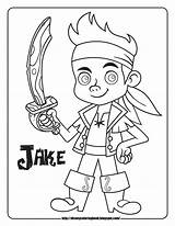 Jake Pirates Coloring Sheets Disney Neverland Pages Land Never sketch template
