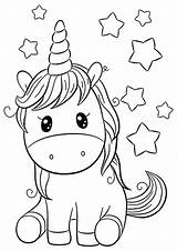 Coloring Pages Animal Unicorn Baby Cute Easy Printable Print Choose Board Fun sketch template