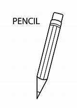 Pencil Coloring Printable Pages Pen Kids School Designlooter рисунки Drawings 1483 54kb sketch template
