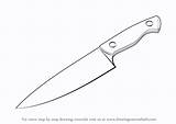 Knife Drawing Sketch Kitchen Draw Butter Step Chef Tools Blood Drawings Sketches Drawn Paintingvalley Bloody Drawingtutorials101 Tutorial Coloring Print Outlines sketch template