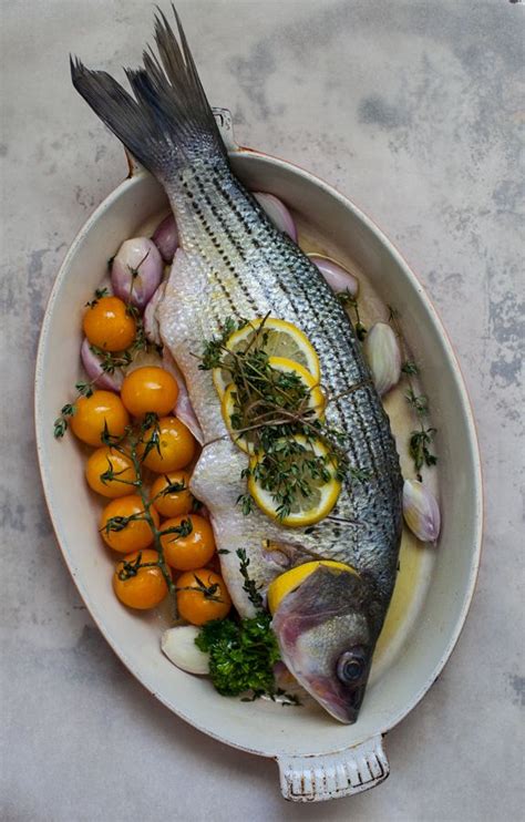 Herb Roasted Striped Bass With Lemon Capers And Shallots Recipe