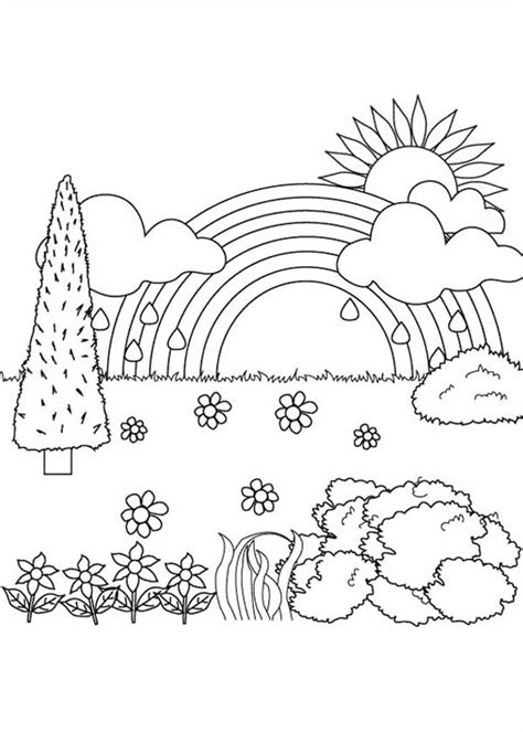 beautiful landscape coloring pages coloring pages
