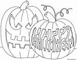 Coloring Halloween Pumpkin Pages Happy Color Printable October Scary Jack Print Lantern Spooky Tree Drawing Lanterns Pumpkins Sheets Coloring4free Creepy sketch template