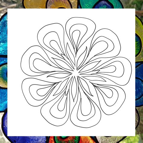 water mandala  printable adult coloring page instant etsy