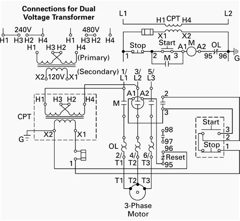diagram  phase motor starter control wiring diagram  transformer mydiagramonline