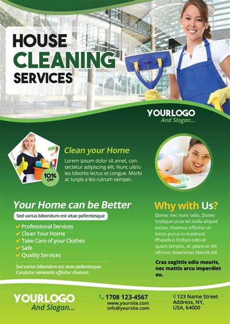 cleaning service  psd flyer template psdflyerco
