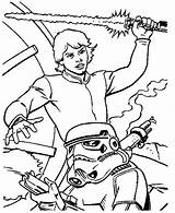 Luke Skywalker sketch template