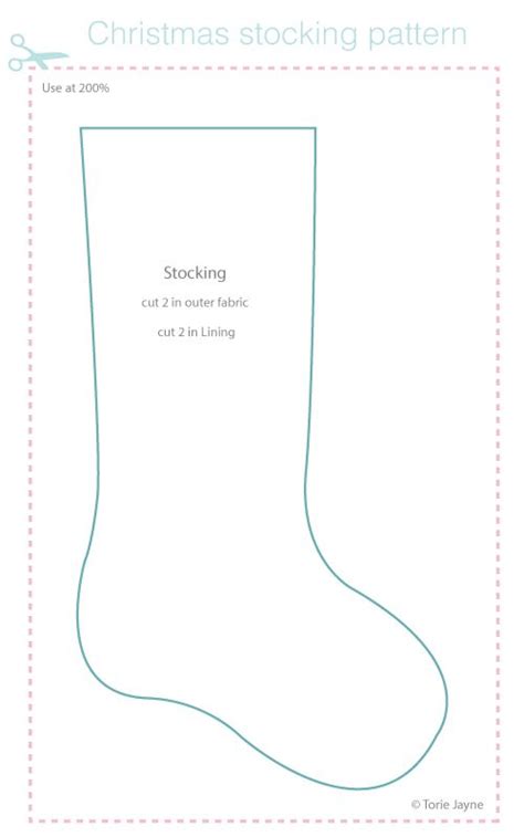 printable template stocking pattern