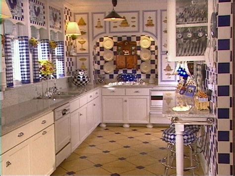 create  perfect blue  white kitchen hgtv
