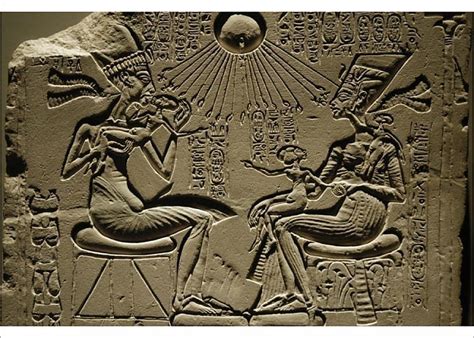 Print Of Egyptian Art Relief Depicting Akhenaten