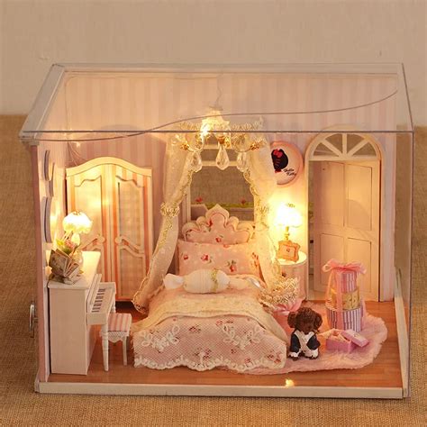 cf miniatura bedroom wooden doll house furniture dollhouse miniature accessories puzzle toy
