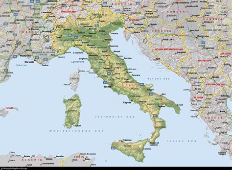 italien geografi home karta pa italien
