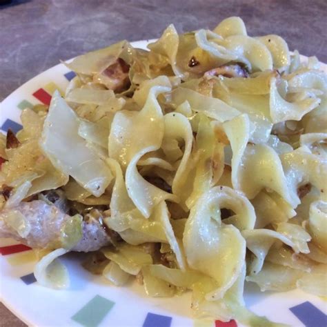 Fried Cabbage And Egg Noodles Photos