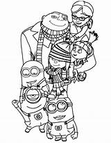 Despicable Coloring Pages Kids Color Printable sketch template