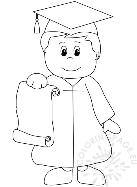 kindergarten graduation coloring page  preschool coloring page
