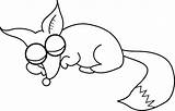 Fox Coloring Sleepy Sunshine People sketch template
