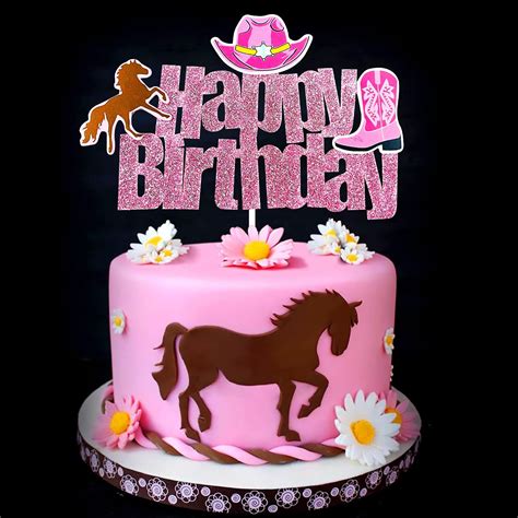 buy glitter pink cowgirl birthday cake topper cowgirl birthday party
