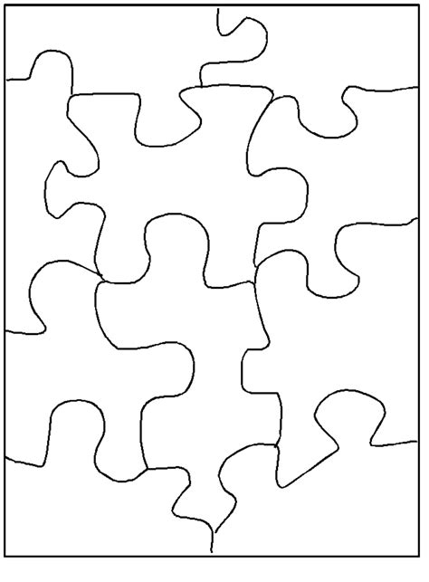 blank jigsaw puzzle template