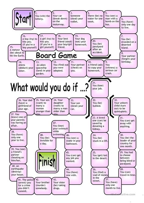 board game      english esl worksheets board
