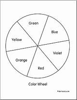 Wheel Color Coloring Blank Worksheet Worksheeto Template Via Printable sketch template