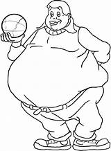 Fat Coloring Pages Albert Boy Ball Man Drawing People Holding Kids Person Boys Color Sheets Printable Cartoon Big Netart Clip sketch template