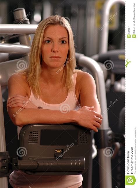 Beautiful Woman In Fitness Gym Stock Image Image 687437